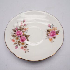 Duchess Bone China Saucer w/Pink Flora